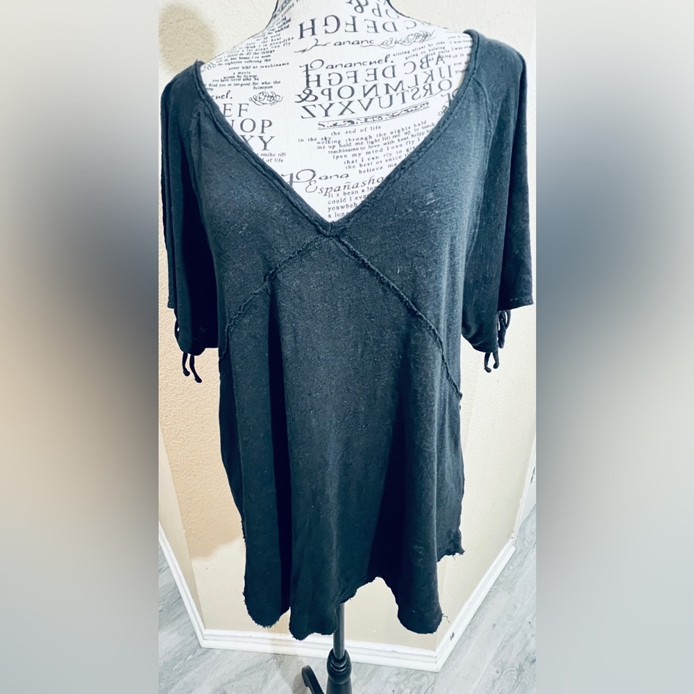 Free People Black Blouse